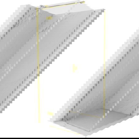 Mexen Mist-H T nyitható zuhanykabin balos 90 x 90 cm, átlátszó, matt arany - 8A5T-090-090-55-00-L