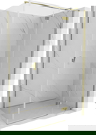 Mexen Mist-H T jobboldali nyíló zuhanykabin 80 x 100 cm, átlátszó, arany - 8A5T-080-100-50-00-P