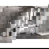 Cabină de duș Mexen Lunar-B rabatabilă dreapta 90 x 80 cm, transparent, albă - 832-090-080-20-00-P