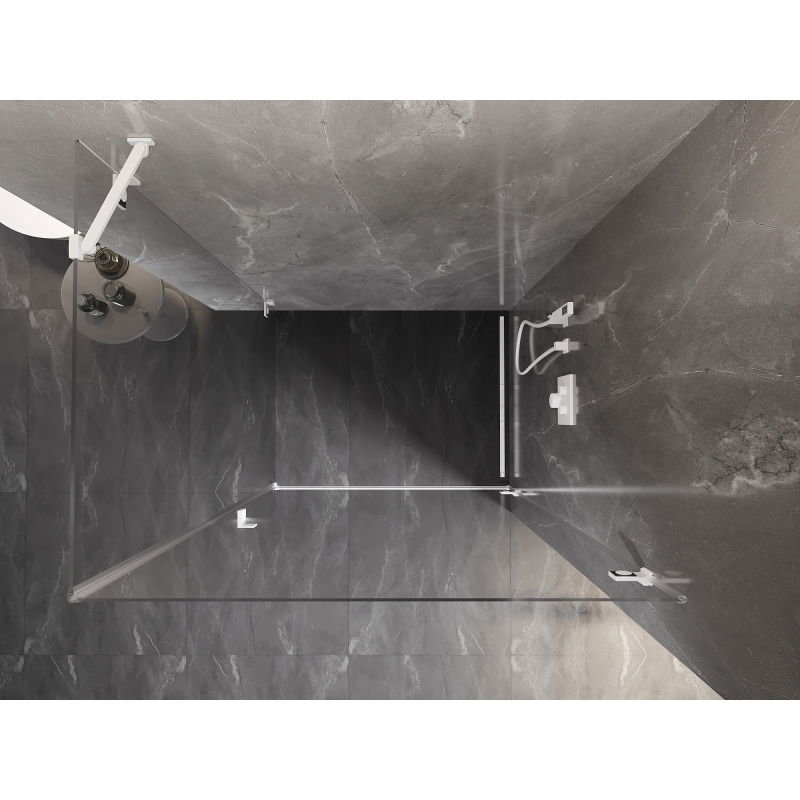 Mexen Lunar-B cabină de duș cu deschidere dreapta 95 x 90 cm, transparent, alb - 832-095-090-20-00-P