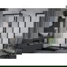 Mexen Apia cabină de duș extensibilă 100 x 100 cm, transparent, Neagră + cadă de duș Flat, Neagră - 840-100-100-70-00-4070B