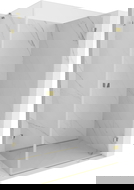 Mexen Lunar-B cabină de duș batantă dreaptă 85 x 70 cm, transparentă, auriu - 832-085-070-50-00-P