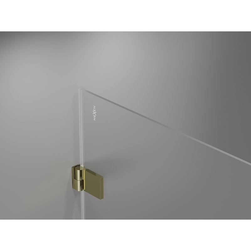 Mexen Lunar-B 90 x 70 cm-es, átlátszó, jobbos nyíló zuhanykabin, arany - 832-090-070-50-00-P