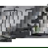 Mexen Apia cabină de duș extensibilă 110 x 80 cm, transparent, Neagră + cadă de duș Flat, Neagră - 840-110-080-70-00-4070B