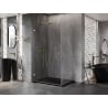Mexen Lunar-B cabină de duș cu deschidere pe stânga 100 x 80 cm, transparentă, auriu periat - 832-100-080-55-00-L