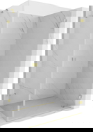 Mexen Lunar-B cabină de duș cu deschidere dreapta 90 x 80 cm, transparentă, aurie periată - 832-090-080-55-00-P