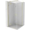 Mexen Mist H T cabină de duș pivotantă stânga 100 x 100 cm, transparent, aurie periată - 8A5T-100-100-55-00-L