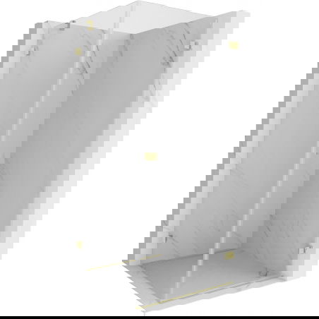 Mexen Lunar-B cabină de duș cu ușă batantă dreapta 90 x 90 cm, transparent, auriu periat - 832-090-090-55-00-P