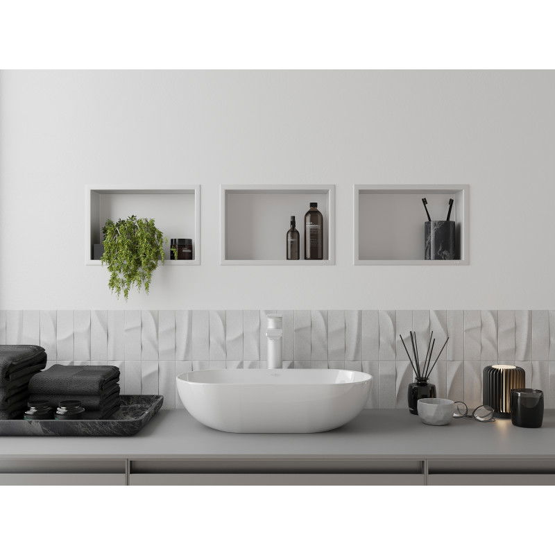 Mexen X-Wall-R raft nișă cu flanșă 30 x 20 cm, alb - 1920302010