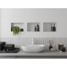 Mexen X-Wall-R raft de încastrare cu flanșă 30 x 20 cm, Albă - 1920302010