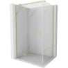 Mexen Mist H T cabină de duș pivotantă stânga 85 x 110 cm, transparent, auriu periat - 8A5T-085-110-55-00-L