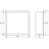Mexen X-Wall-R fürdőszoba süllyesztett polc kerettel 30 x 30 cm, inox - 1910303010