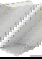 Mexen Mist-H T baloszöni zuhanykabin balos, 100 x 120 cm, átlátszó, arany kefe - 8A5T-100-120-55-00-L