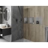 Mexen X-Wall-R etajeră de perete cu flanșă 30 x 30 cm, inox - 1910303010