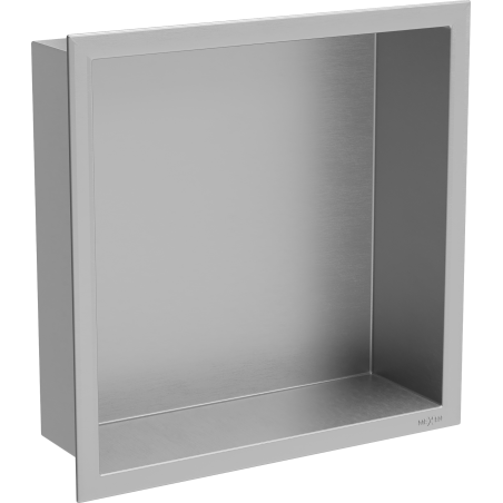 Mexen X-Wall-R 30 x 30 cm-es, peremmel rendelkező fülkeszerű polc, inox - 1910303010