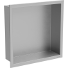 Mexen X-Wall-R 30 x 30 cm-es, peremmel rendelkező fülkeszerű polc, inox - 1910303010