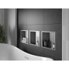 Mexen X-Wall-R 30 x 30 cm-es, peremmel rendelkező fülkeszerű polc, inox - 1910303010
