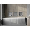 Mexen X-Wall-R 30 x 30 cm-es, peremmel rendelkező fülkeszerű polc, inox - 1910303010