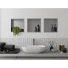 Mexen X-Wall-R fürdőszoba süllyesztett polc kerettel 30 x 30 cm, inox - 1910303010