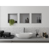Mexen X-Wall-R raft de nișă cu flanșă 30 x 30 cm, inox - 1910303010