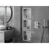 Mexen X-Wall-R 30 x 30 cm-es, peremmel rendelkező fülkeszerű polc, inox - 1910303010