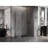 Mexen Lunar-B cabină de duș pivotantă dreapta 90 x 70 cm, transparent, aur roz - 832-090-070-60-00-P