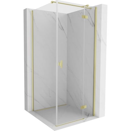 Cabină de duș dreapta Mexen Mist H T 85 x 85 cm, transparent, auriu periat - 8A5T-085-085-55-00-P