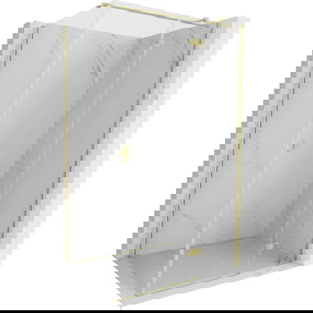 Mexen Mist H T cabină de duș cu deschidere dreaptă 75 x 90 cm, transparent, auriu periat - 8A5T-075-090-55-00-P