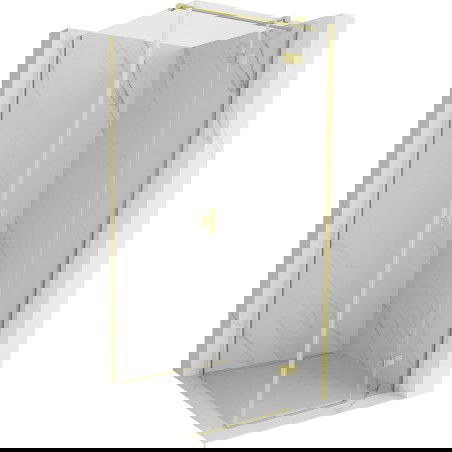 Mexen Mist-H T cabină de duș pivotantă dreapta 90 x 90 cm, transparentă, aurie periată - 8A5T-090-090-55-00-P