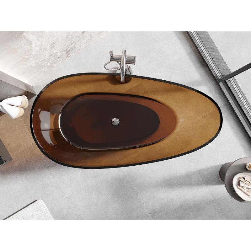 Mexen Glass cadă freestanding transparentă 170 x 85 cm, dop cromat - 58061708505