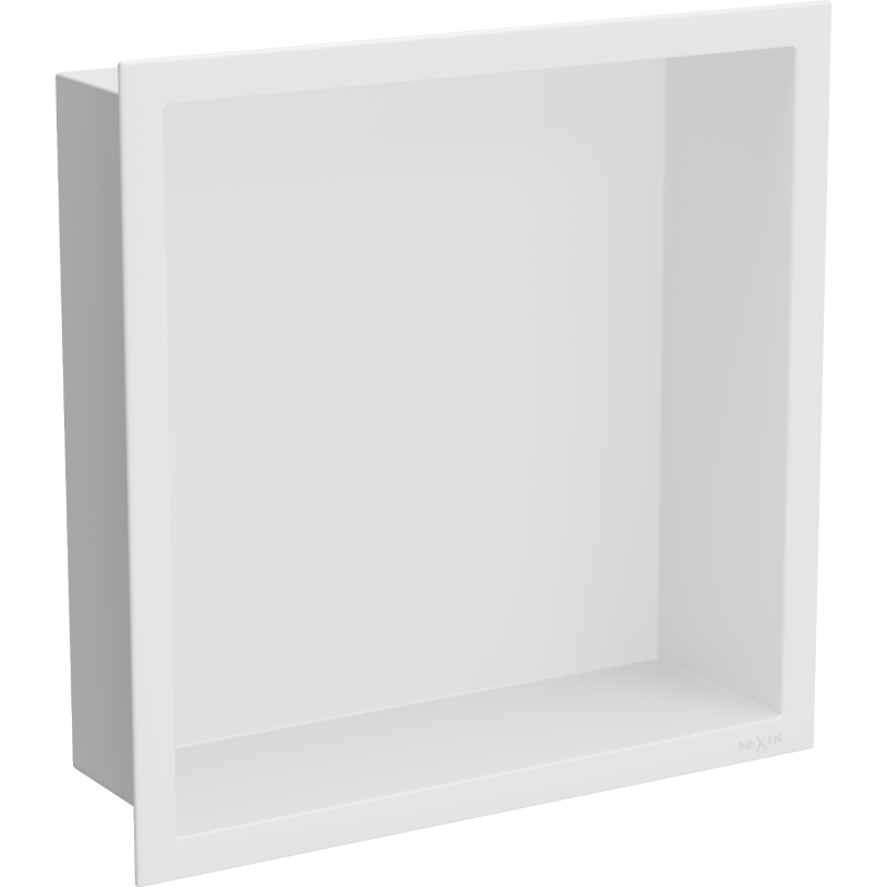 Mexen X-Wall-R fürdőszoba süllyesztett polc kerettel 30 x 30 cm, Fehér - 1920303010