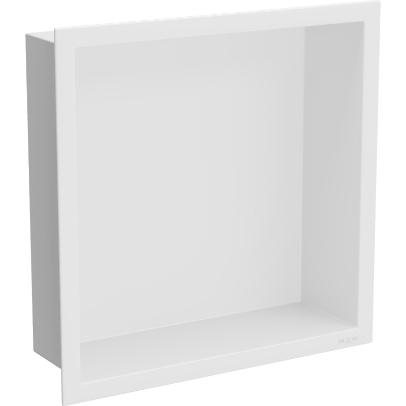 Mexen X-Wall-R süllyesztett polc peremmel 30 x 30 cm, fehér - 1920303010