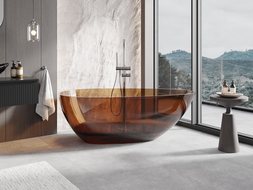 Mexen Glass cadă freestanding transparentă 170 x 85 cm, dop cromat - 58061708505