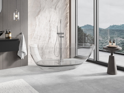 Mexen Glass cadă independentă transparentă 170 x 85 cm, dop cromat - 58061708508