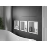 Mexen X-Wall-R niche polc peremmel 30 x 30 cm, fehér - 1920303010