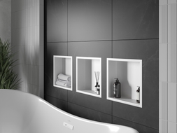 Mexen X-Wall-R niche polc peremmel 30 x 30 cm, fehér - 1920303010