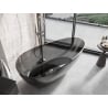 Mexen Glass negru cadă freestanding transparentă 170 x 85 cm, dop crom - 58061708513