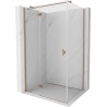 Mexen Mist-H T cabina de duș cu uși pivotante stânga 100 x 75 cm, transparent, cupru periat - 8A5T-100-075-65-00-L