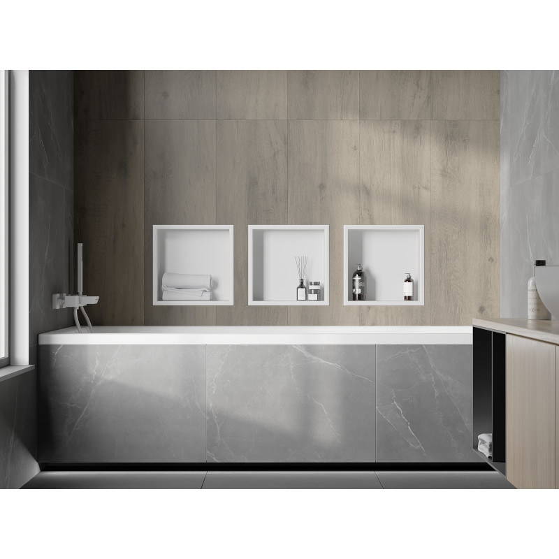 Mexen X-Wall-R niche polc peremmel 30 x 30 cm, fehér - 1920303010