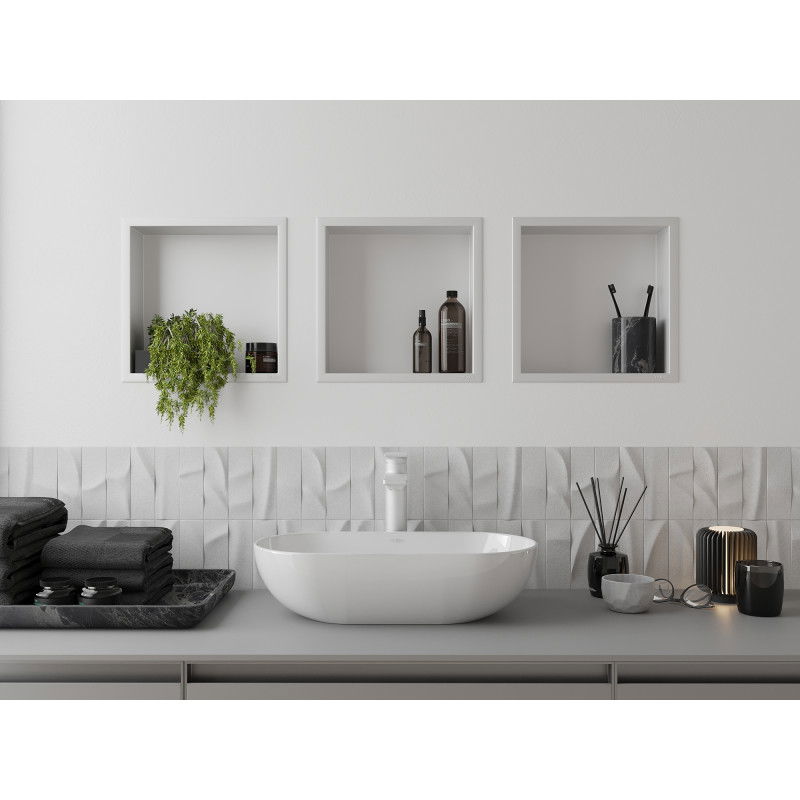 Mexen X-Wall-R raft nișă cu flanșă 30 x 30 cm, alb - 1920303010