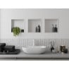 Mexen X-Wall-R raft de încastrare cu flanșă 30 x 30 cm, Albă - 1920303010