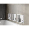 Mexen X-Wall-R niche polc peremmel 30 x 30 cm, fehér - 1920303010