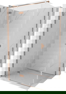 Mexen Mist-H T cabină de duș rabatabilă stânga 90 x 80 cm, transparentă, cupru periat - 8A5T-090-080-65-00-L