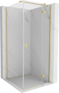 Mexen Mist H T cabină de duș cu deschidere dreapta 110 x 110 cm, transparent, auriu periat - 8A5T-110-110-55-00-P