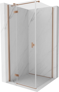 Mexen Mist H T cabină de duș cu deschidere spre stânga 90 x 90 cm, transparent, cupru periat - 8A5T-090-090-65-00-L