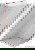 Mexen Mist-H T zuhanykabin lenyíló bal 120 x 90 cm, átlátszó, kefe miedź - 8A5T-120-090-65-00-L