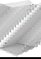 Mexen Lunar-B cabina de duș rabatabilă stânga 90 x 80 cm, transparentă, cupru periat - 832-090-080-65-00-L