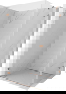 Mexen Lunar-B balra nyíló zuhanykabin 95 x 80 cm, átlátszó, kefélt réz - 832-095-080-65-00-L