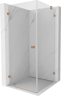 Mexen Lunar-B cabină de duș pivotantă stânga 90 x 90 cm, transparent, cupru periat - 832-090-090-65-00-L