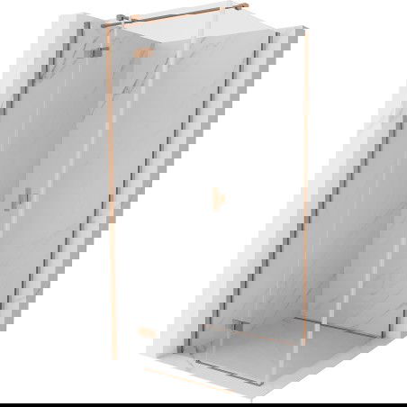 Mexen Mist H T cabină de duș cu ușă batantă stânga 95 x 95 cm, transparent, cupru periat - 8A5T-095-095-65-00-L